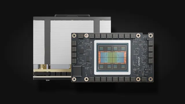 Instinct MI325X OAM module and heatsink render Instinct MI325X
