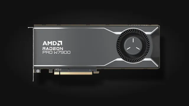 Radeon PRO W7900 workstation card render (card labeled W7900) Radeon PRO W7900