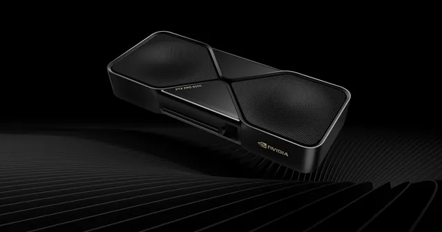RTX PRO 6000 Blackwell Workstation Edition double flow-through card render RTX PRO 6000 Blackwell